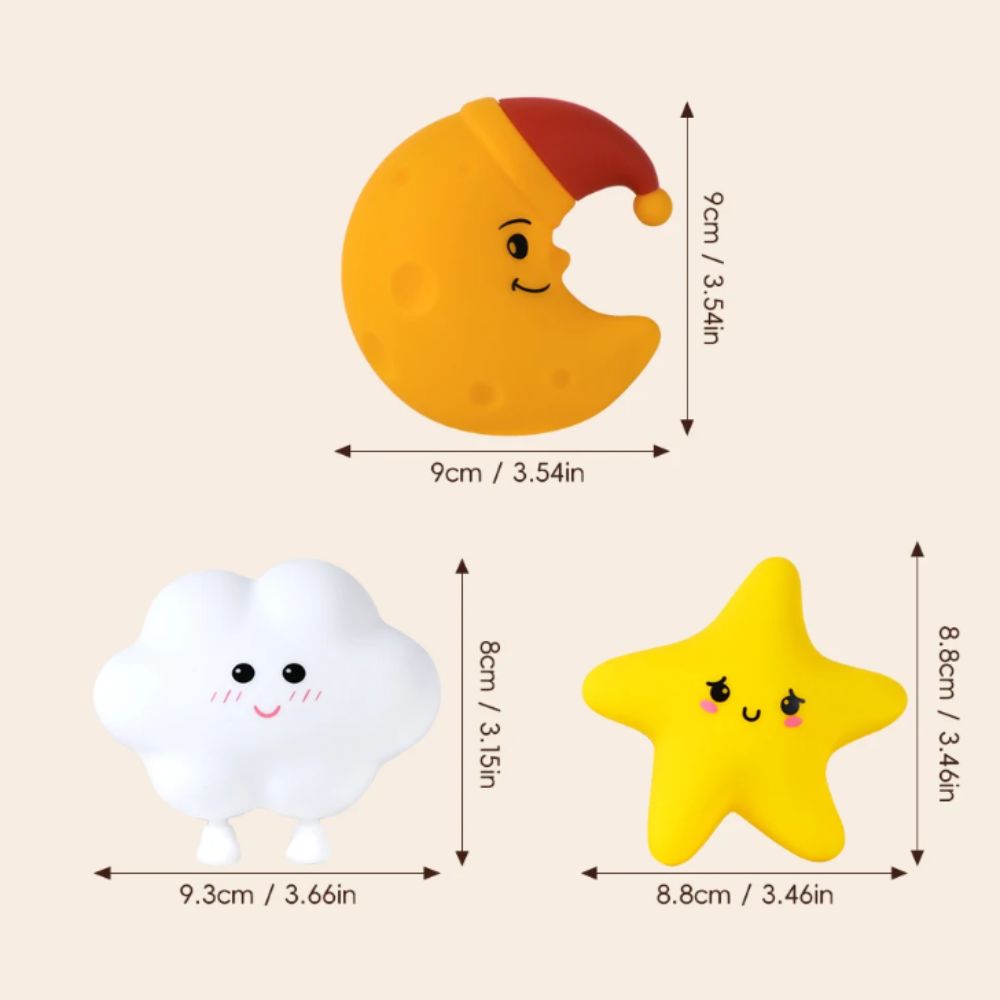 かわいいシリコン製ナイトライト、充電式スターコンプクラウドム - Baby Nursery Wall Lights のレビューと価格