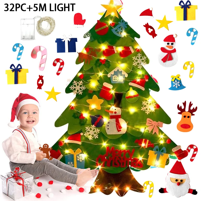 DIY フェルトクリスマスツリー 幼児用 Feltpinet - Baby Nursery Wall Lights のレビューと価格