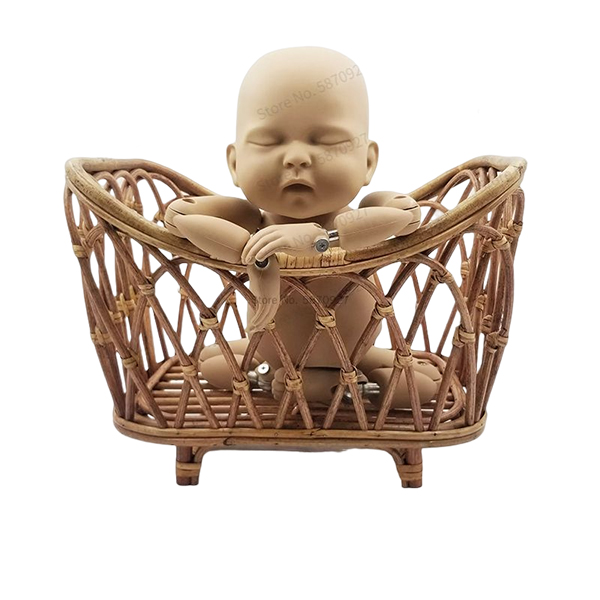 新生児の写真撮影の小道具籐ラウンドコンテナバスケットチェアベ - Baby Nursery Boy のレビューと価格